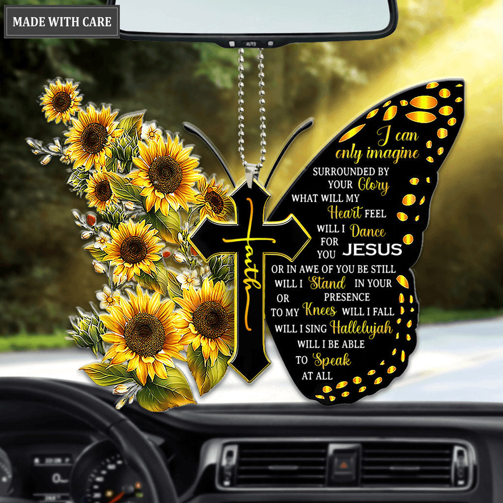 Butterfly Glory Faith Cross Ornament