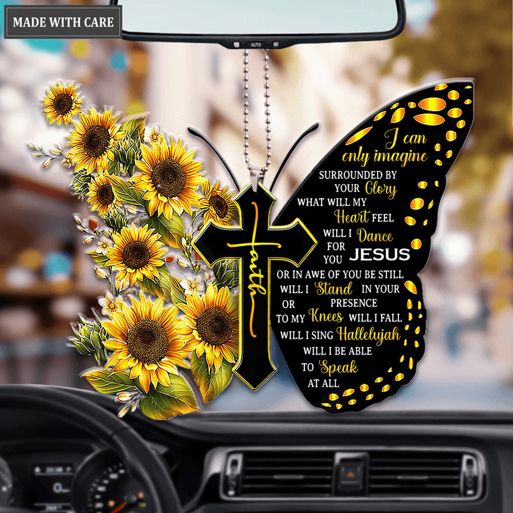 Butterfly Glory Faith Cross Ornament