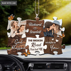 Puzzle Pieces God Blessed Personalized Ornament