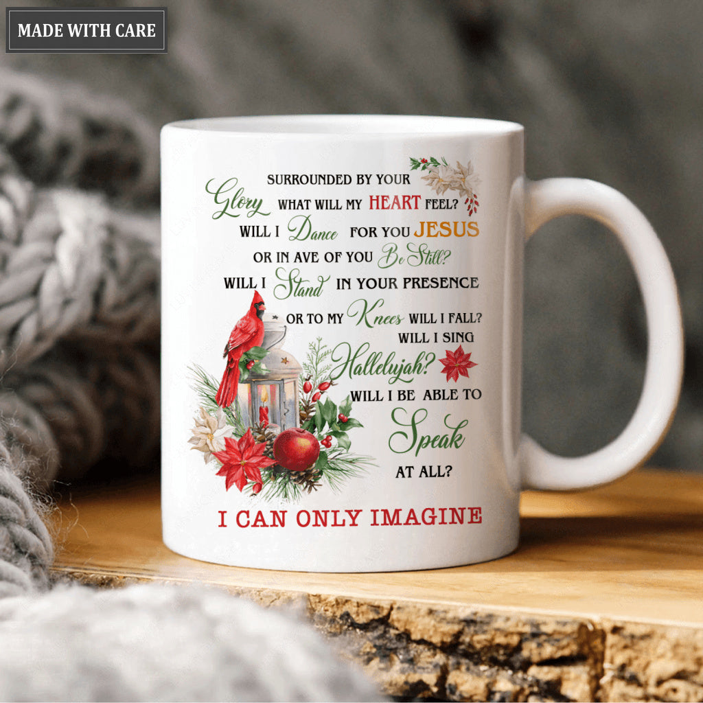 Cardinal Lantern Poinsettia Surrounded By Your Glory Mug