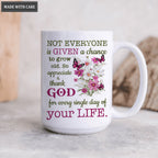 Purple And White Daisy Flower Thank God Mug