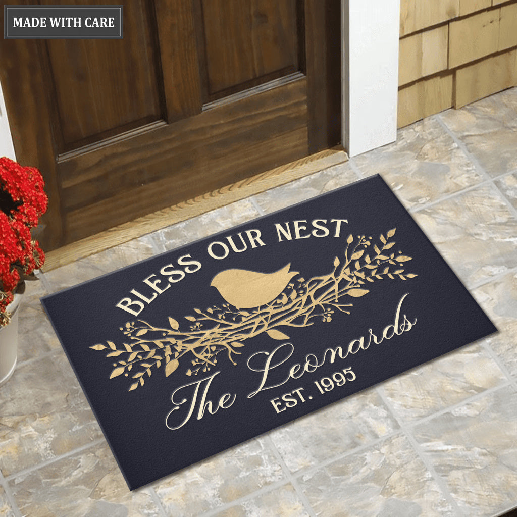 Bless Our Nest Personalized Doormat
