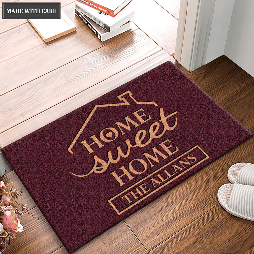 Personalized Gift Home Sweet Home Unique Doormat
