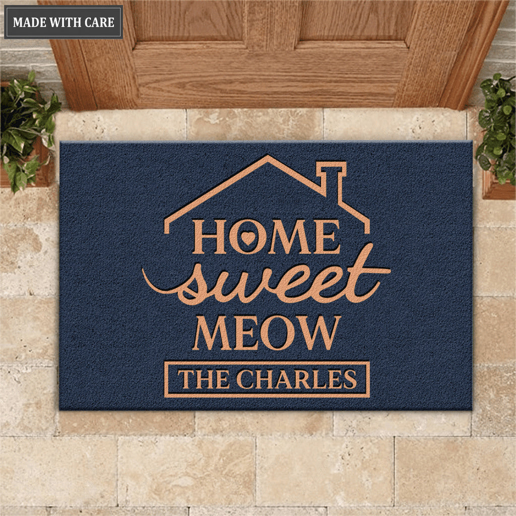 Personalized Gift Home Sweet Home Unique Doormat
