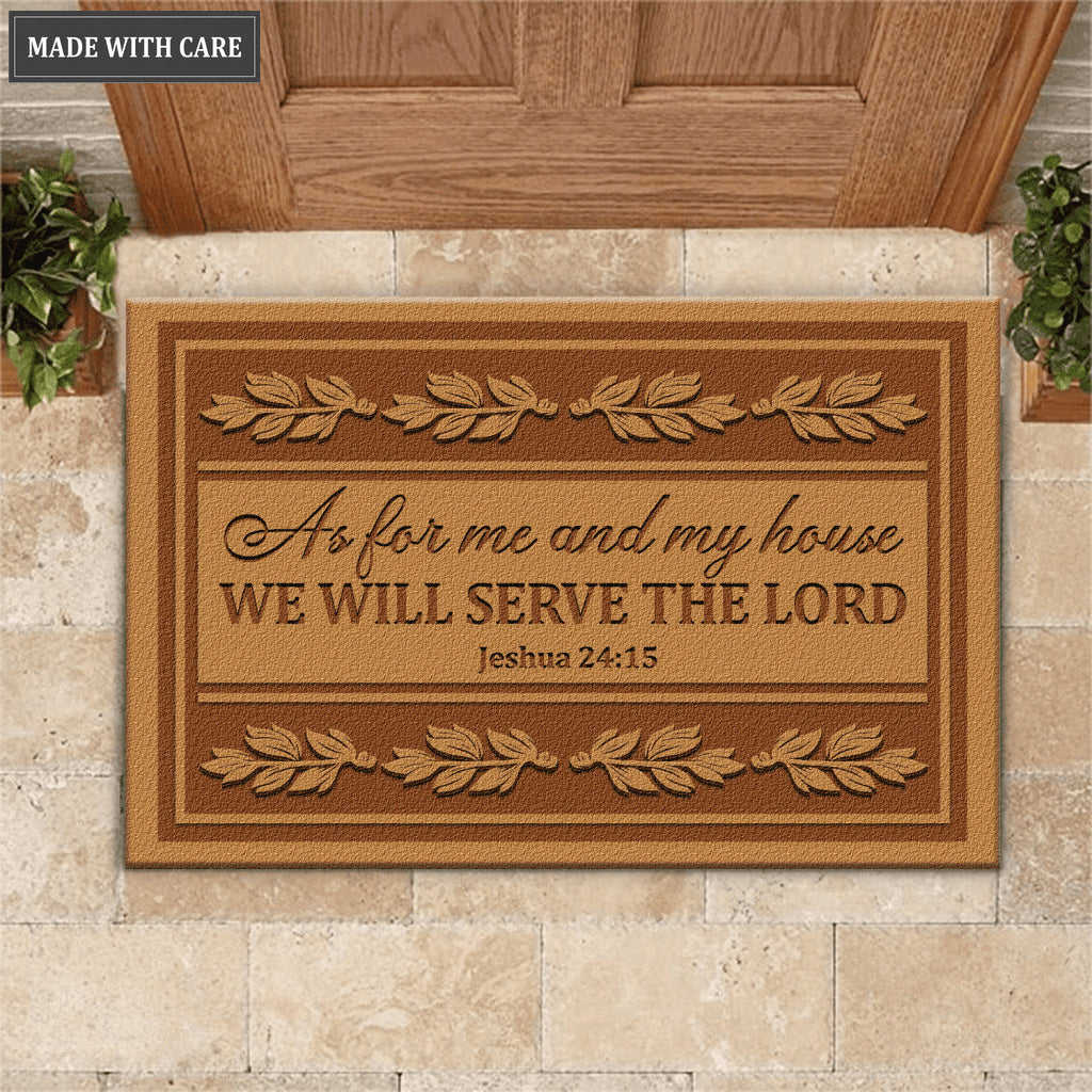 Special Gift Serve The Lord Personalized Doormat