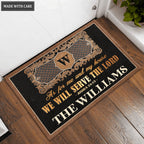 Personalized Luxury Serve The Lord Monogrammed Doormat