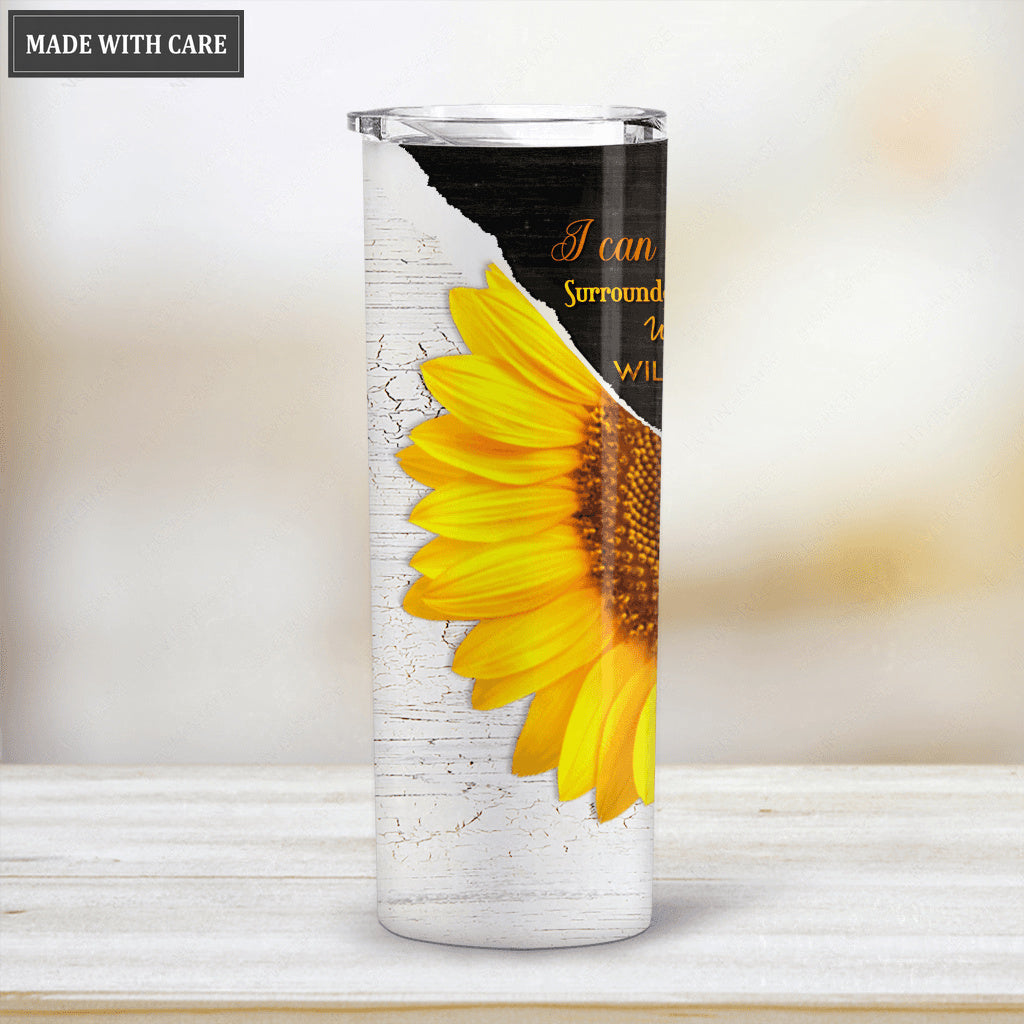 Personalized Sunflower Your Glory Skinny Tumbler