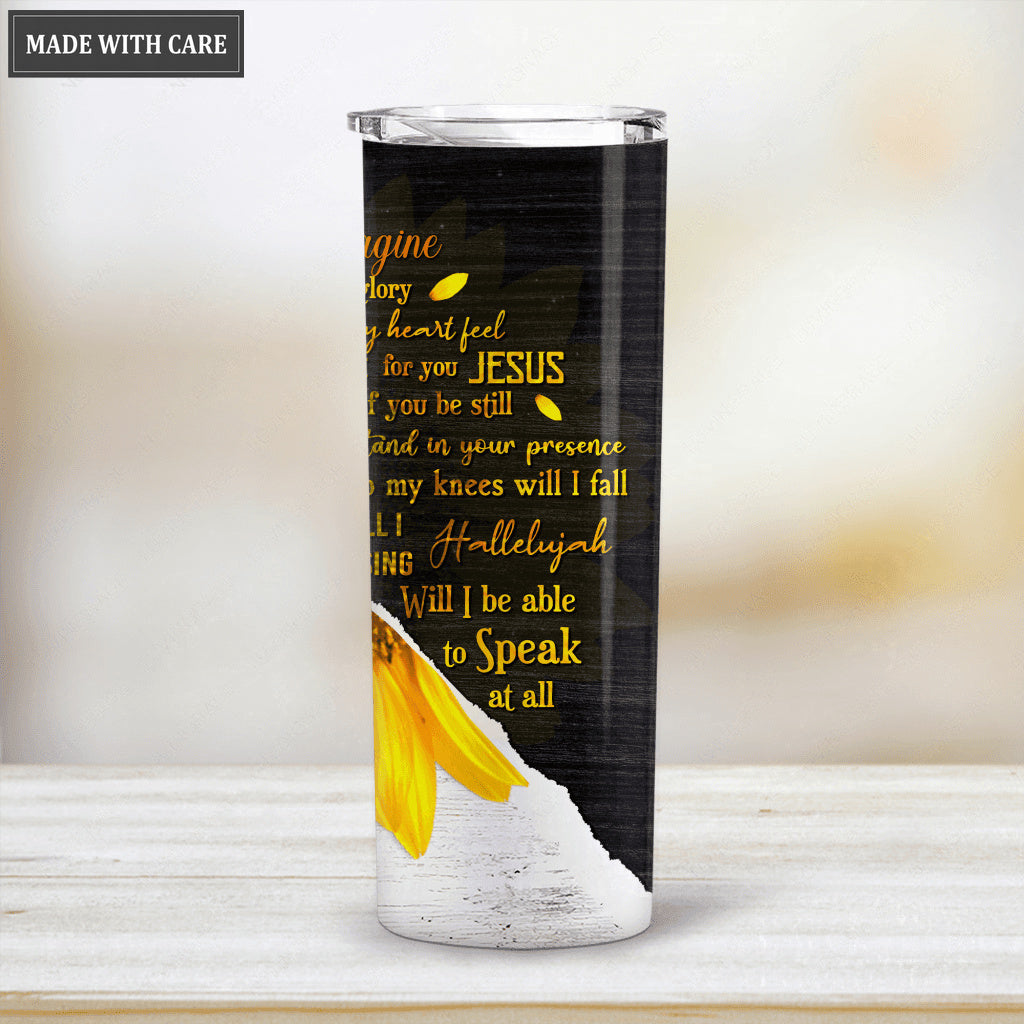 Personalized Sunflower Your Glory Skinny Tumbler