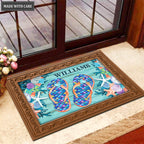 Enjoy Life Flip Flops Summer Personalized Doormat