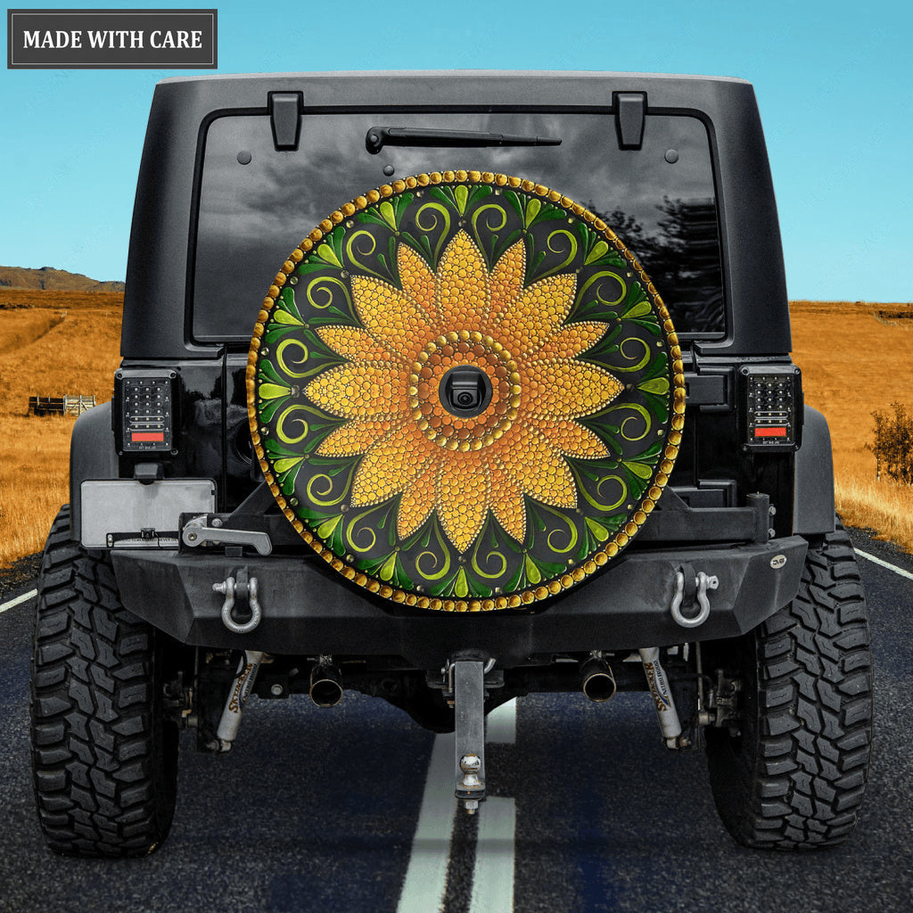 Mandala Special Sunflower Tire Cover Car Accessories