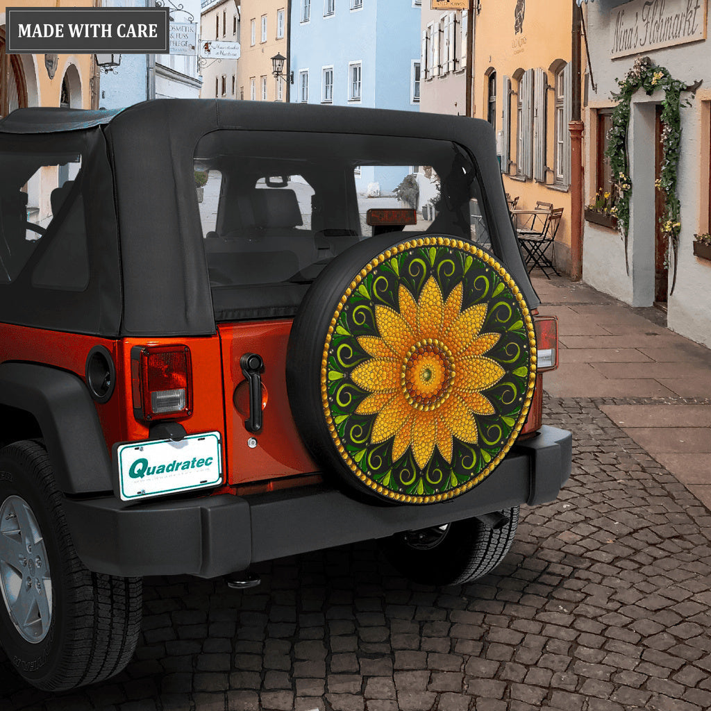 Mandala Special Sunflower Tire Cover Car Accessories