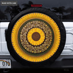 Mandala Sunflower Tire Cover Car Accessories