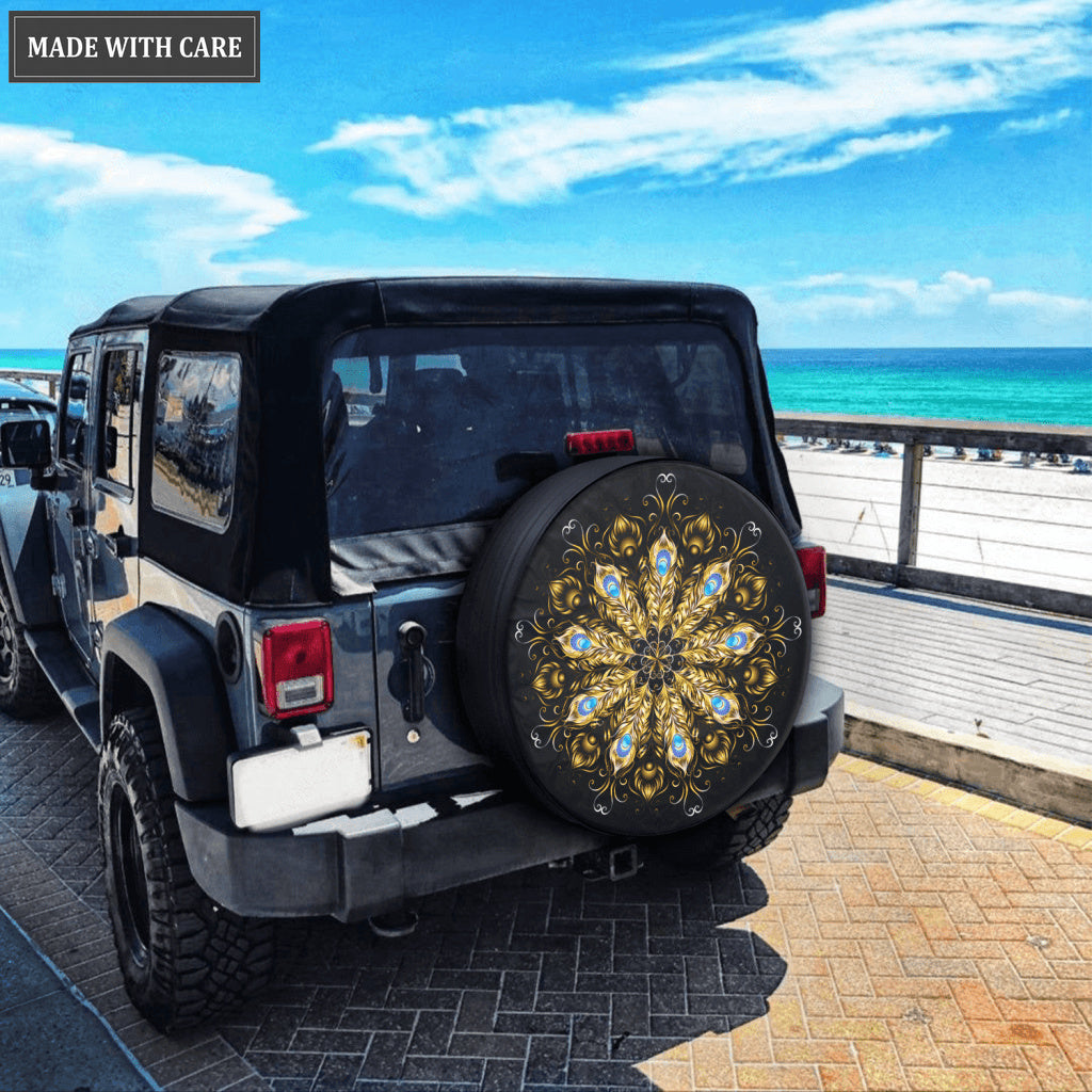 Peacock Black Moon Tire Cover Car Accessories