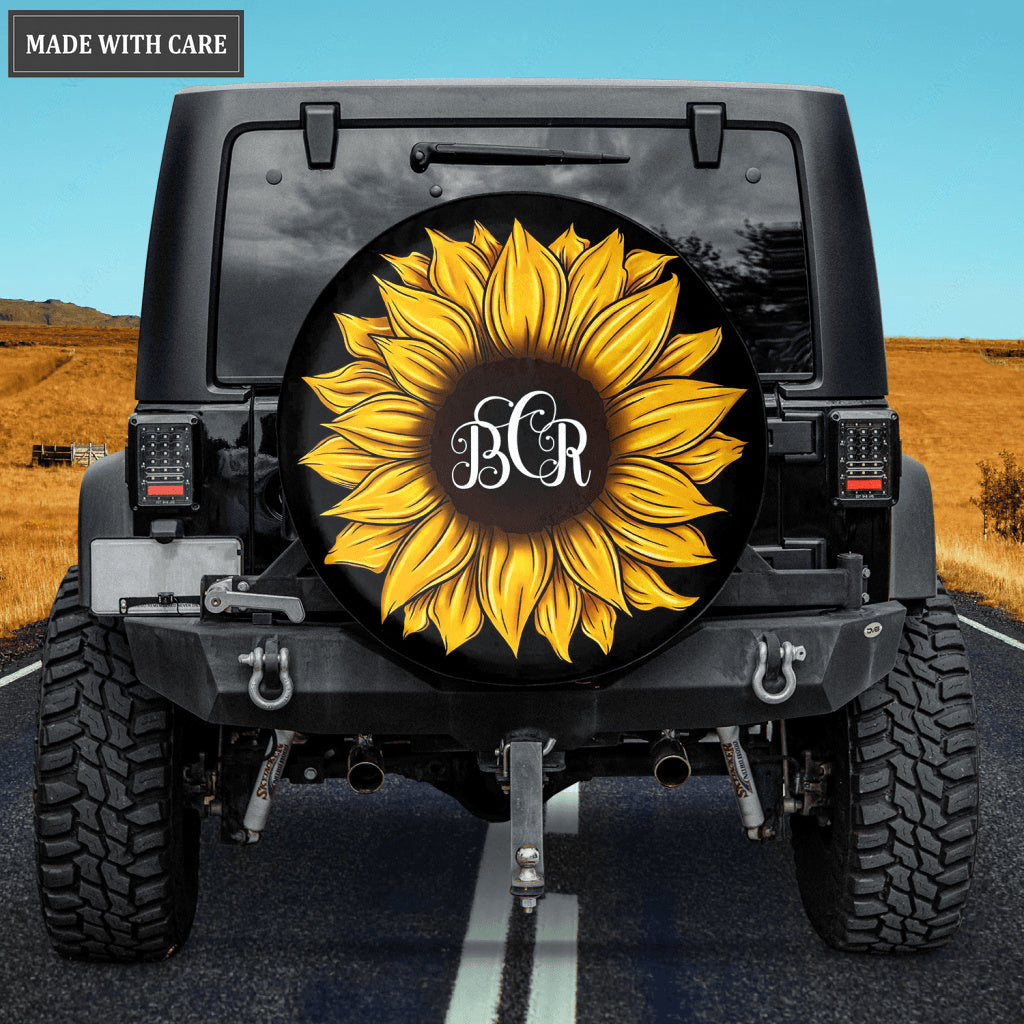 Sunflower Personalized Tire Cover
