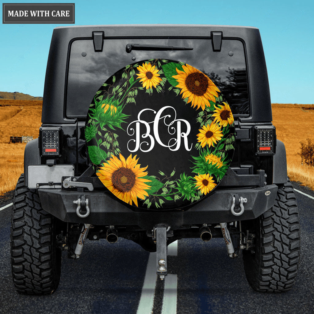 Sunflower Tire Cover Car Accessories Custom Tire