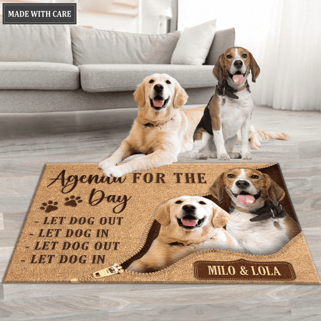Agenda for the Day - Personalized Custom Doormat