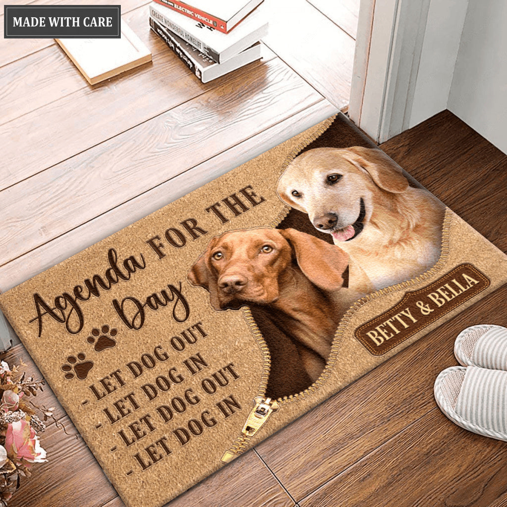 Agenda for the Day - Personalized Custom Doormat