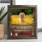 You Left Your Paw Prints On My Heart - Personalized Custom Pet Memorial Sign