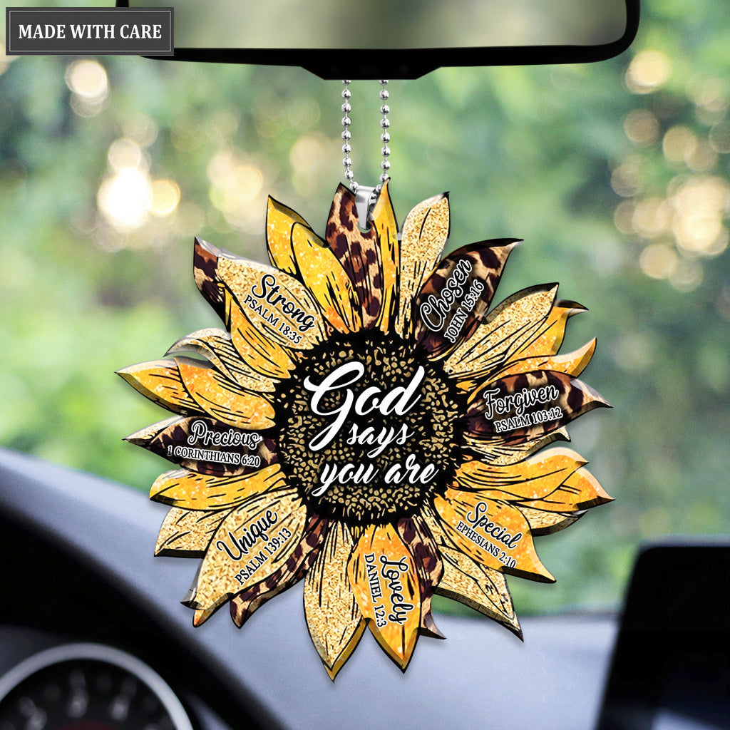 Cheetah Sunflower God Says You Are Ornament