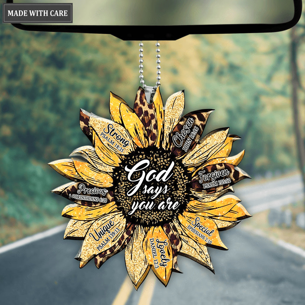 Cheetah Sunflower God Says You Are Ornament