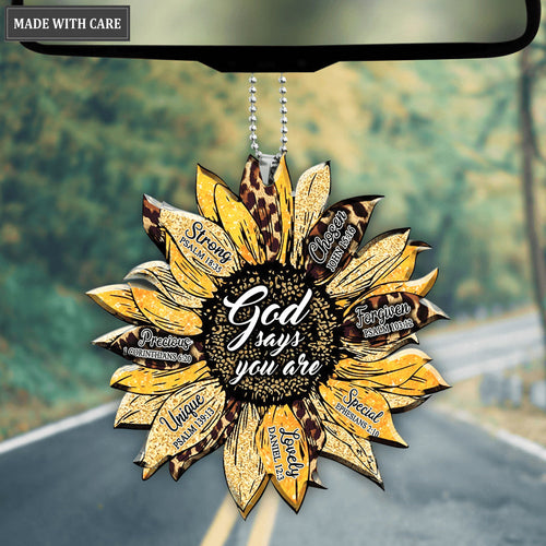 Cheetah Sunflower God Says You Are Ornament