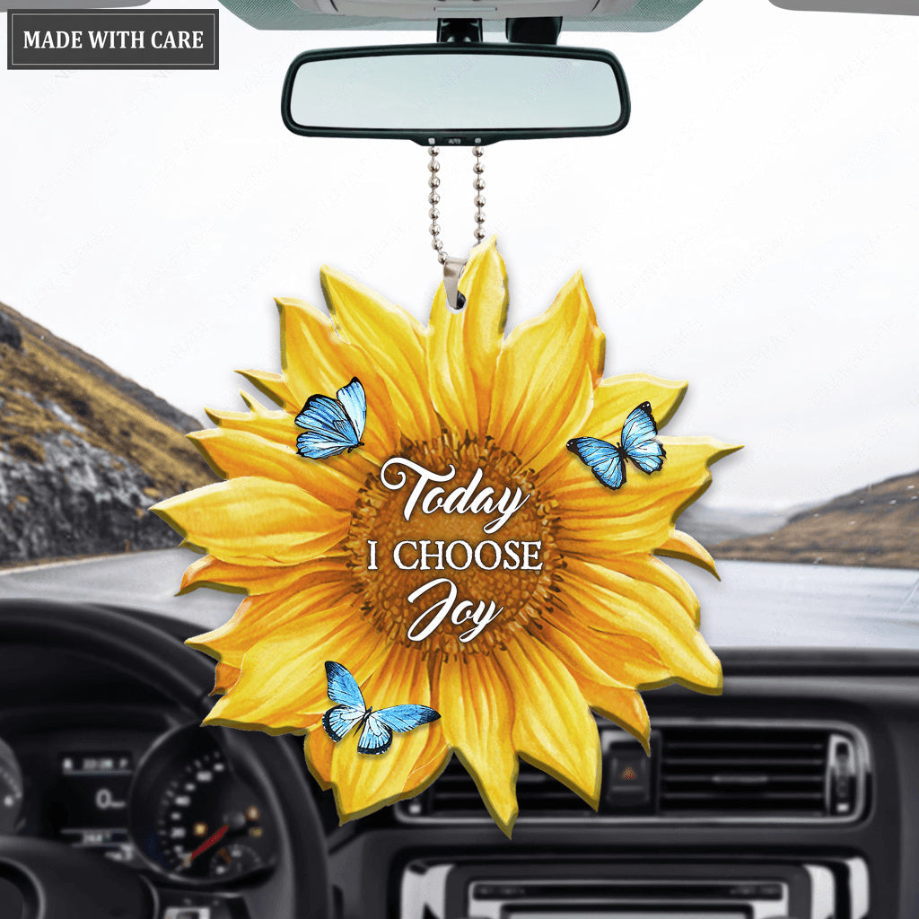 Today I Choose Joy Sunflower Ornament