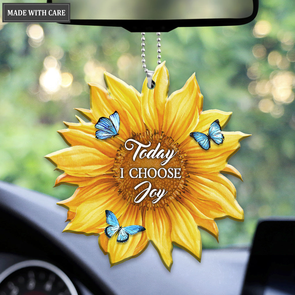 Today I Choose Joy Sunflower Ornament