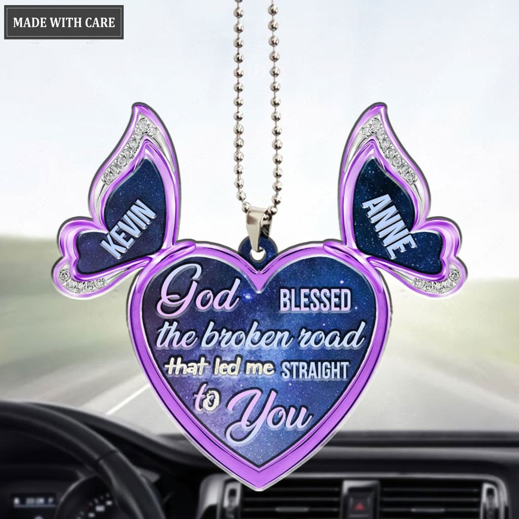 Luvingrace M39 Butterfly Couple God Blessed Personalized Ornament