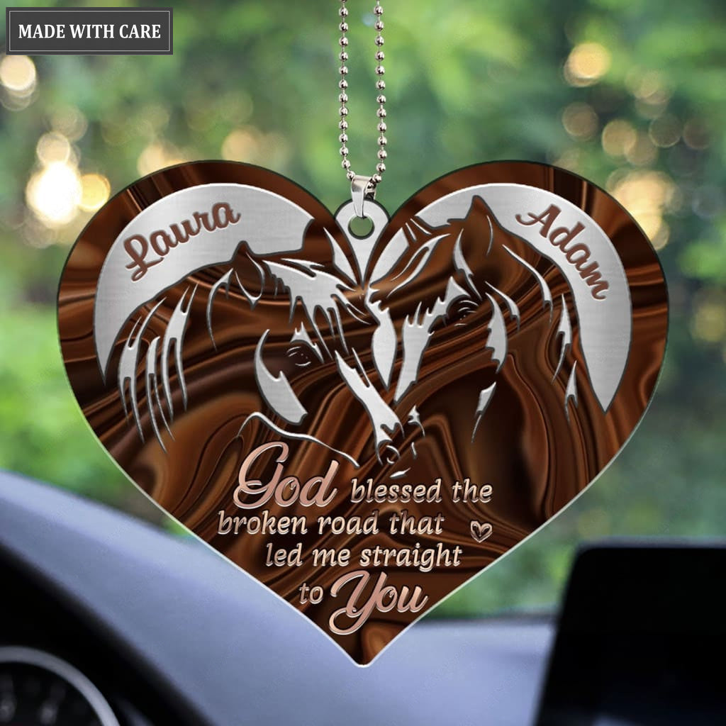 Printfamily M40 Horse Couple God Blessed Personalized Ornament