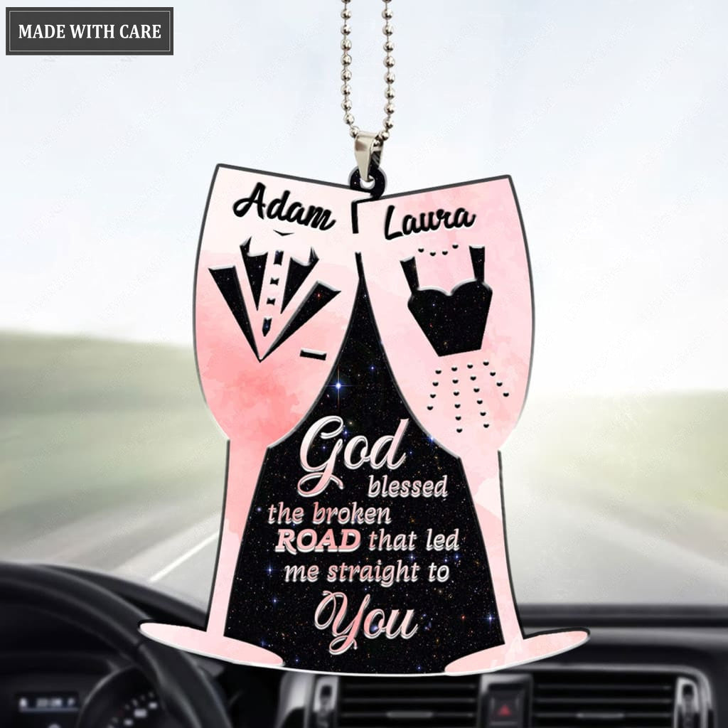 Luvingrace M41 Wedding Anniversary God Blessed Personalized Couple Ornament