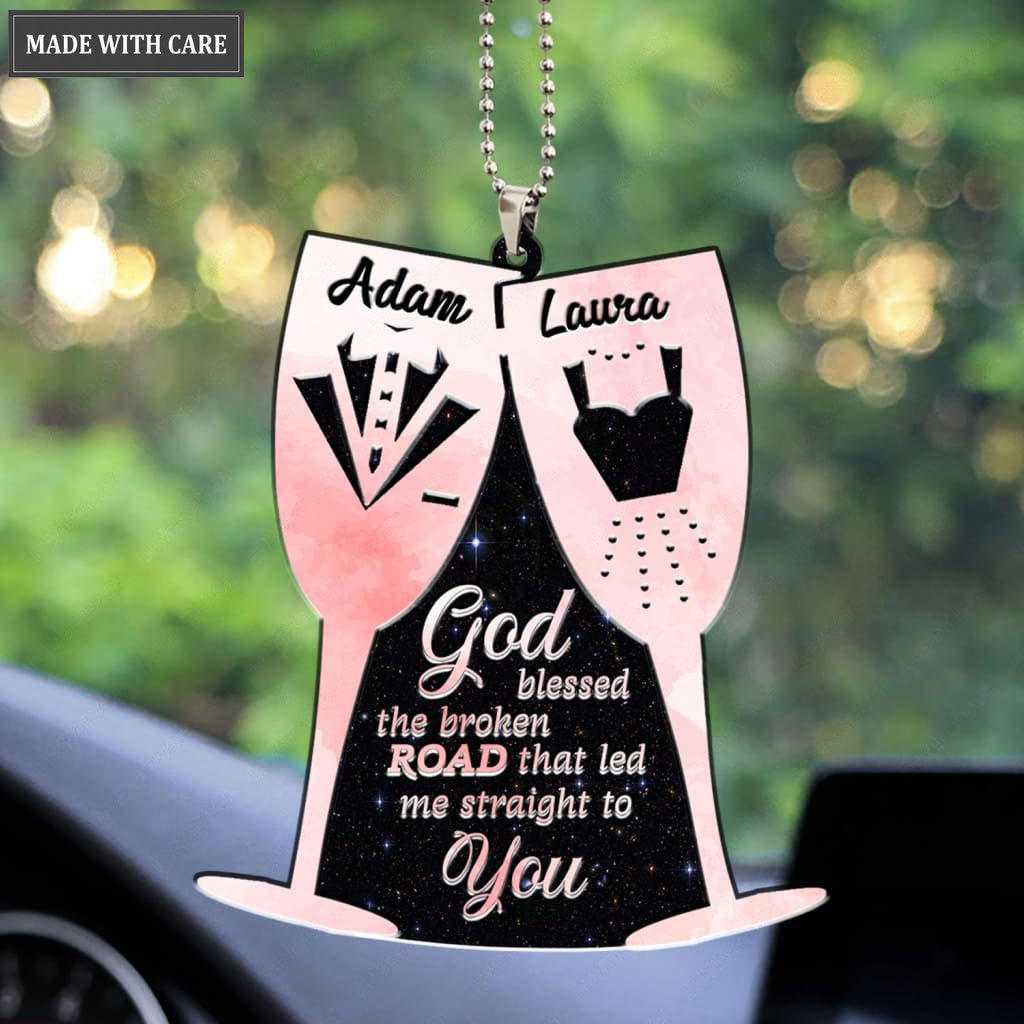 Luvingrace M41 Wedding Anniversary God Blessed Personalized Couple Ornament