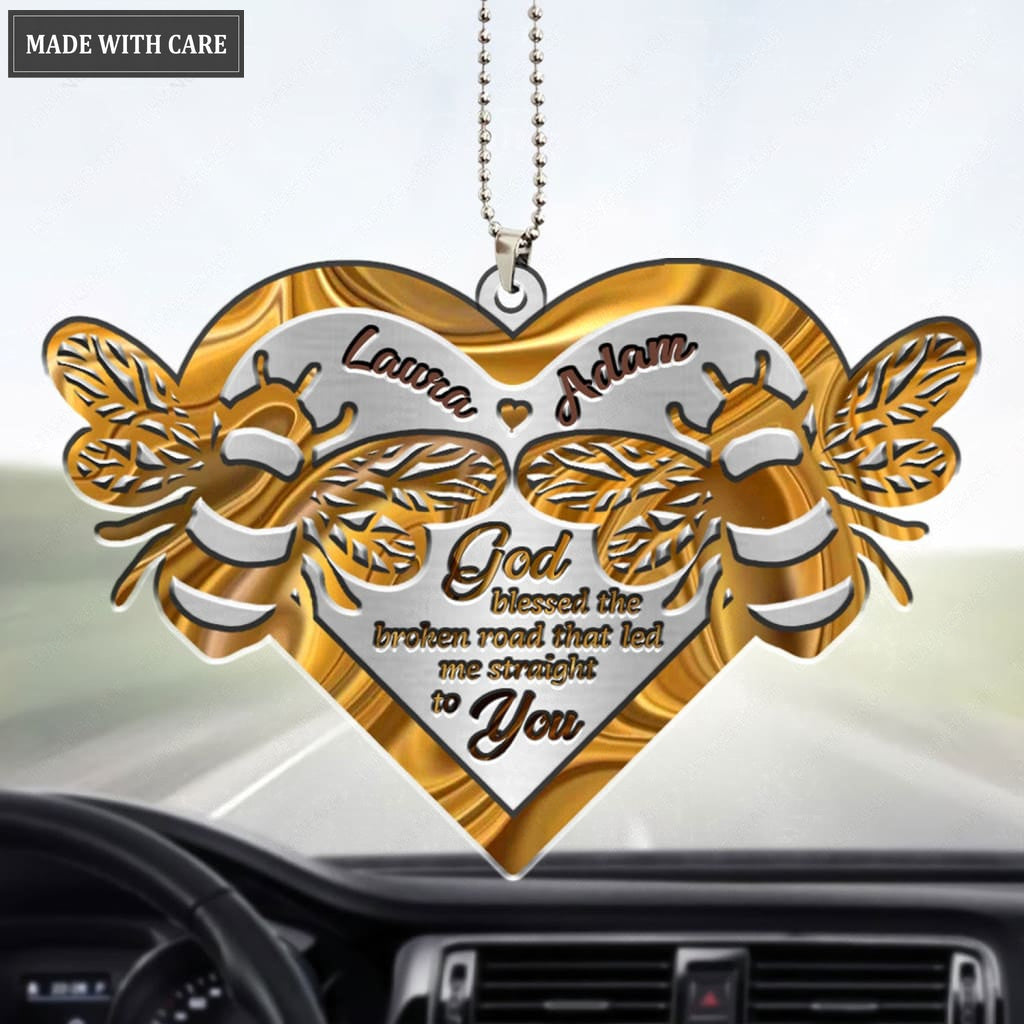 Luvingrace M43 Bee Couple God Blessed Personalized Ornament