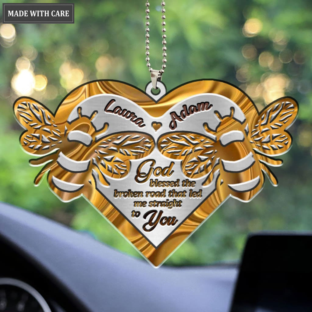 Luvingrace M43 Bee Couple God Blessed Personalized Ornament