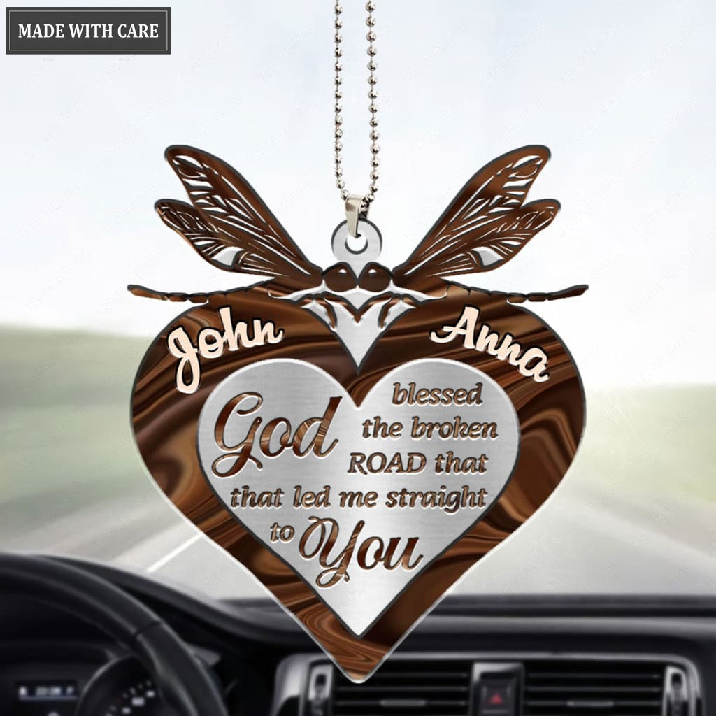Luvingrace M46 Dragonfly Couple God Blessed Personalized Ornament