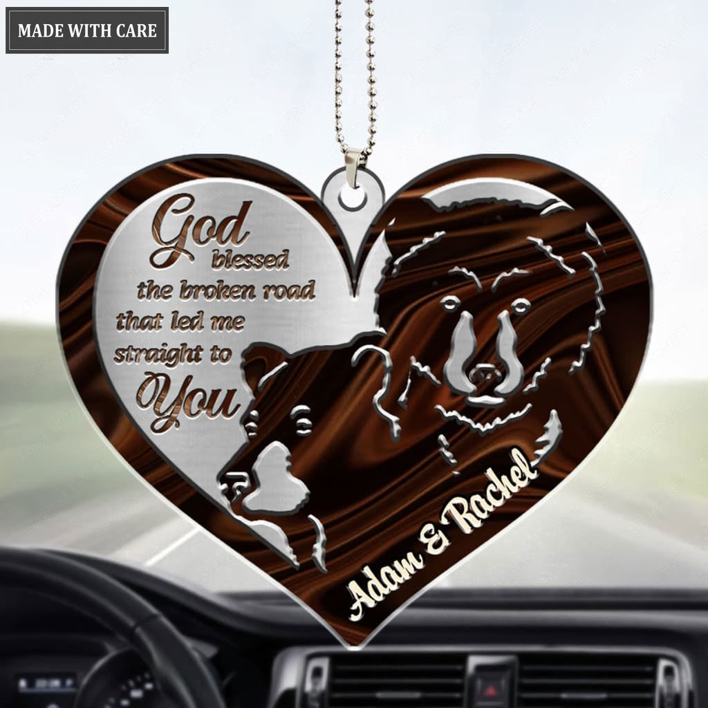 Luvingrace M47 Bear Couple God Blessed Personalized Ornament
