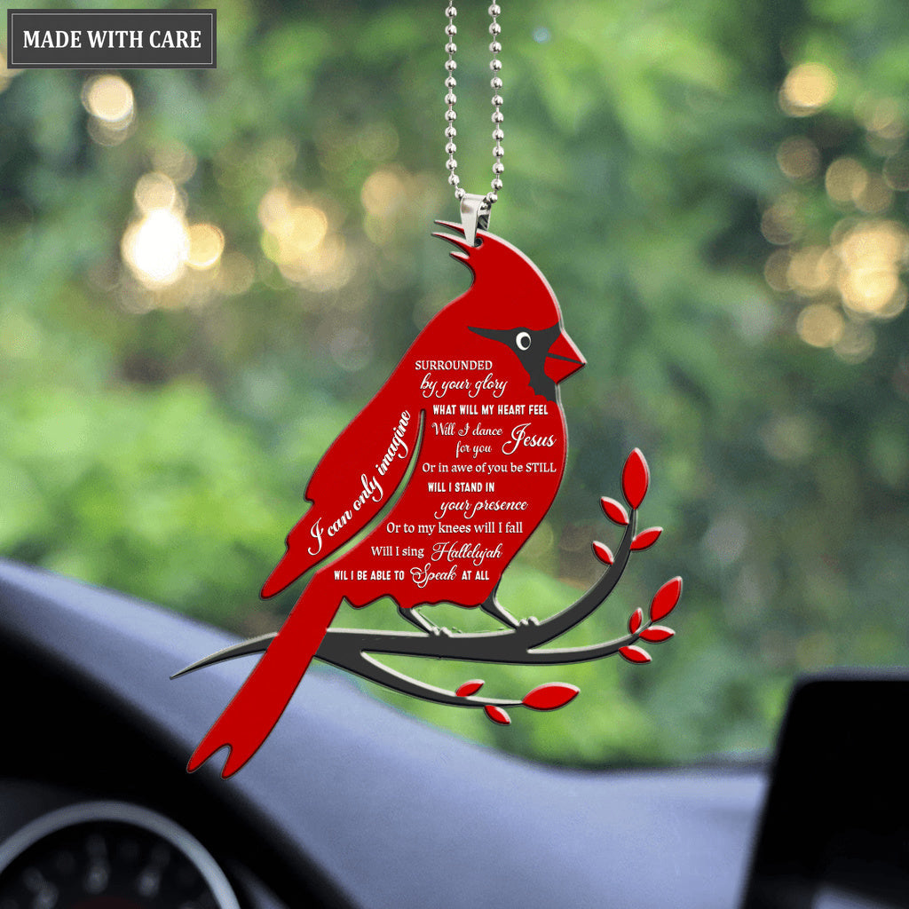 Cardinal Surrounded By Glory Ornament