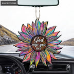 Colorful Oil Sunflower Gods Say You Are Ornament