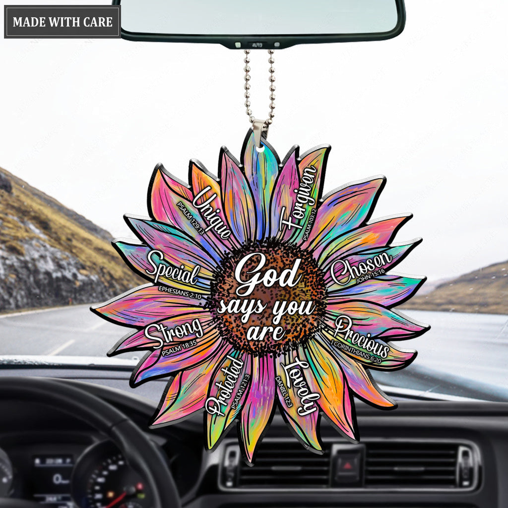 Colorful Oil Sunflower Gods Say You Are Ornament