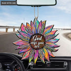 Colorful Oil Sunflower Gods Say You Are Ornament