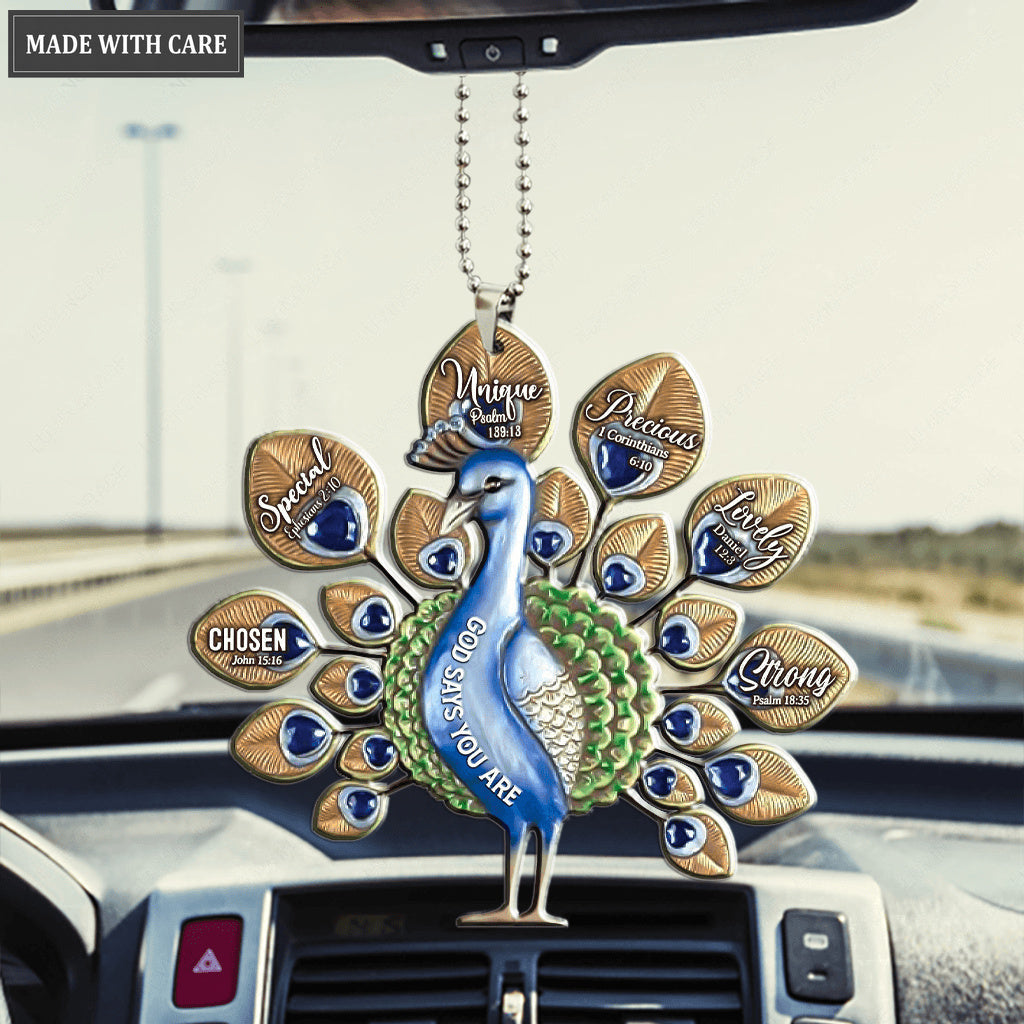 Peacook God Says You Are Ornament