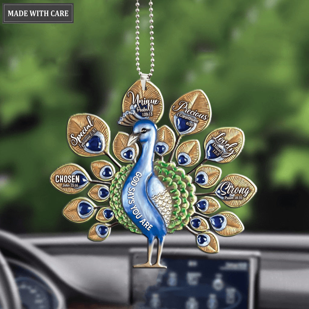Peacook God Says You Are Ornament