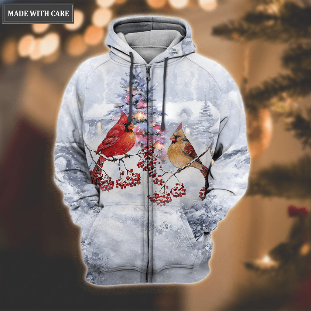 Christmas Snow Cardinal Always Be With You Hoodie