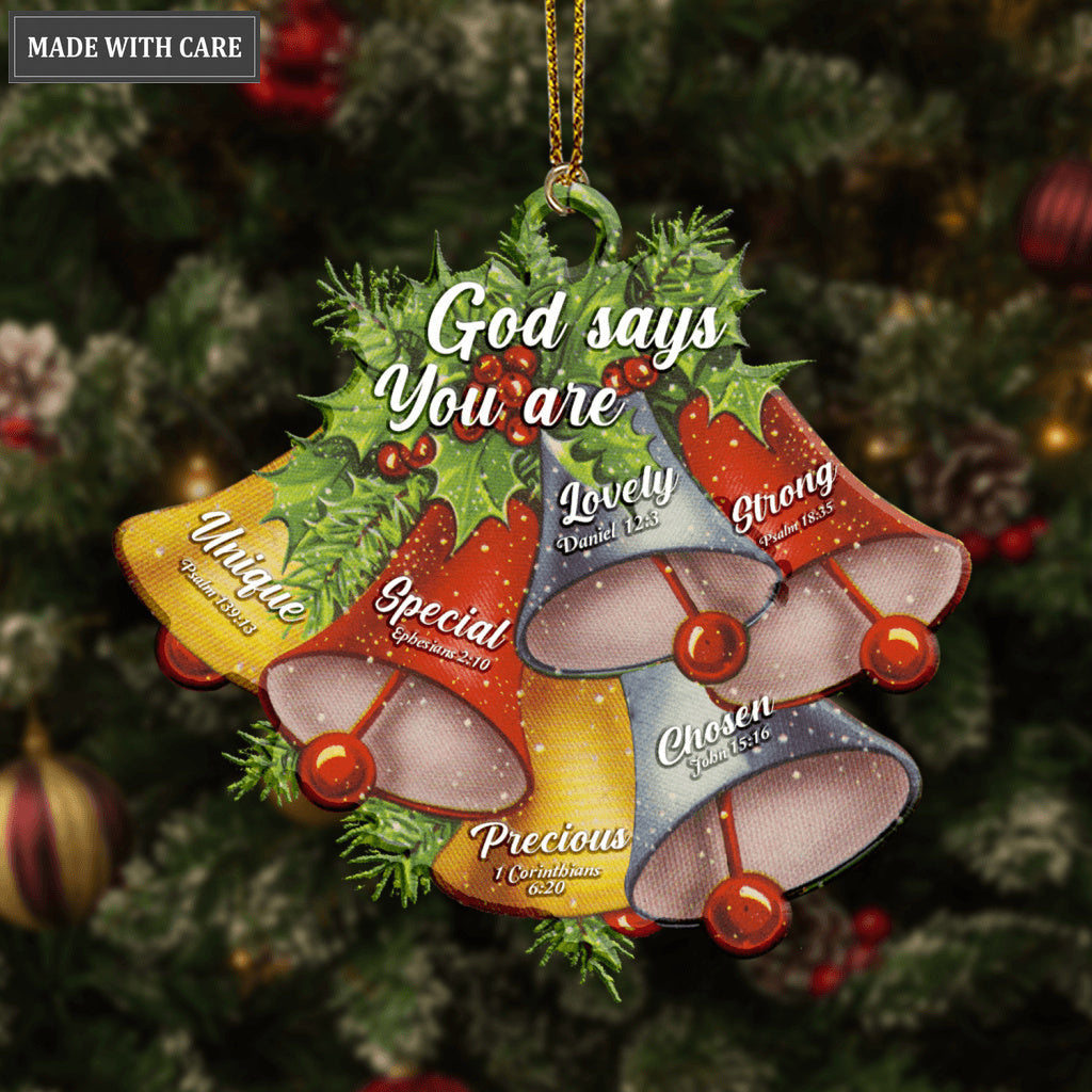 Christmas Vintage Bells God Says You Are Ornament