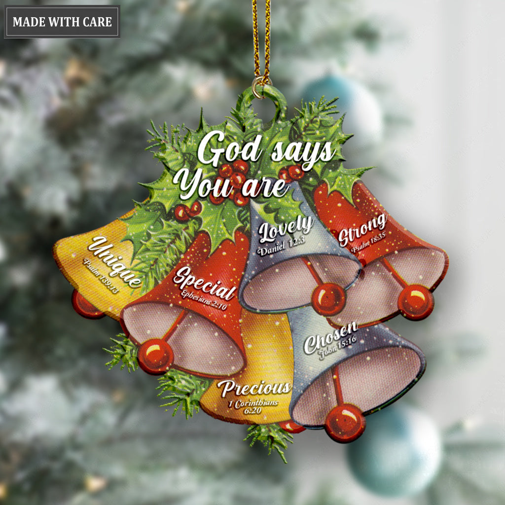 Christmas Vintage Bells God Says You Are Ornament