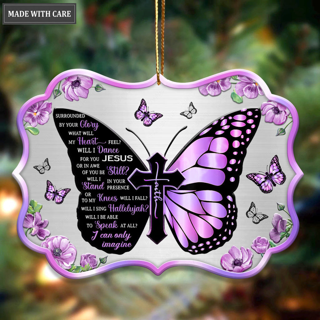 Butterfly Surrounded By The Glory Aluminum Ornament