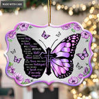Butterfly Surrounded By The Glory Aluminum Ornament