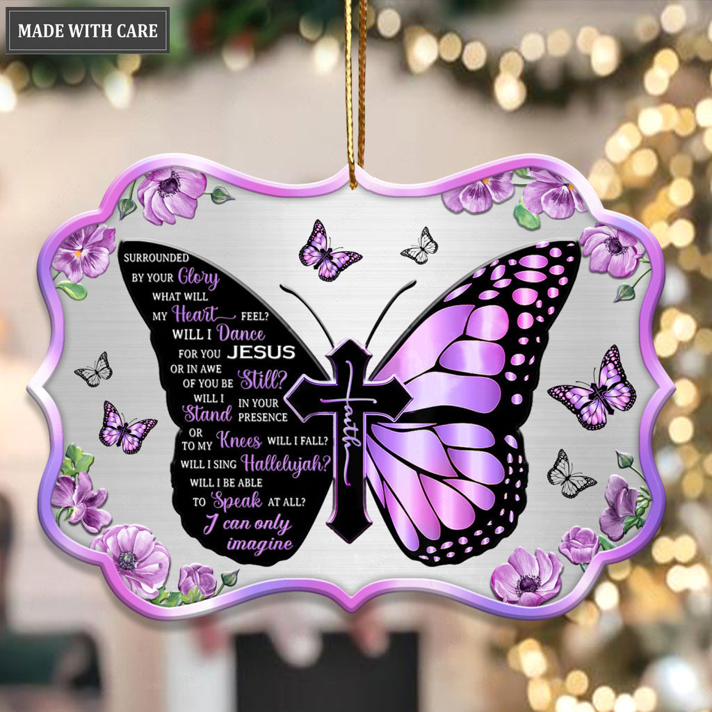Butterfly Surrounded By The Glory Aluminum Ornament