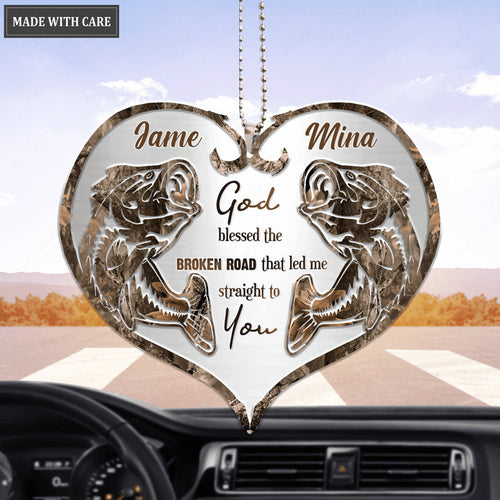 Bass Fishing God Blessed Personalized Ornament