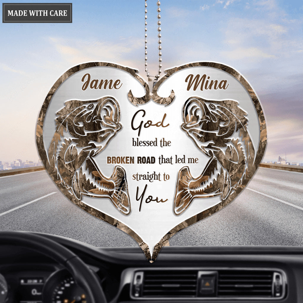 Bass Fishing God Blessed Personalized Ornament