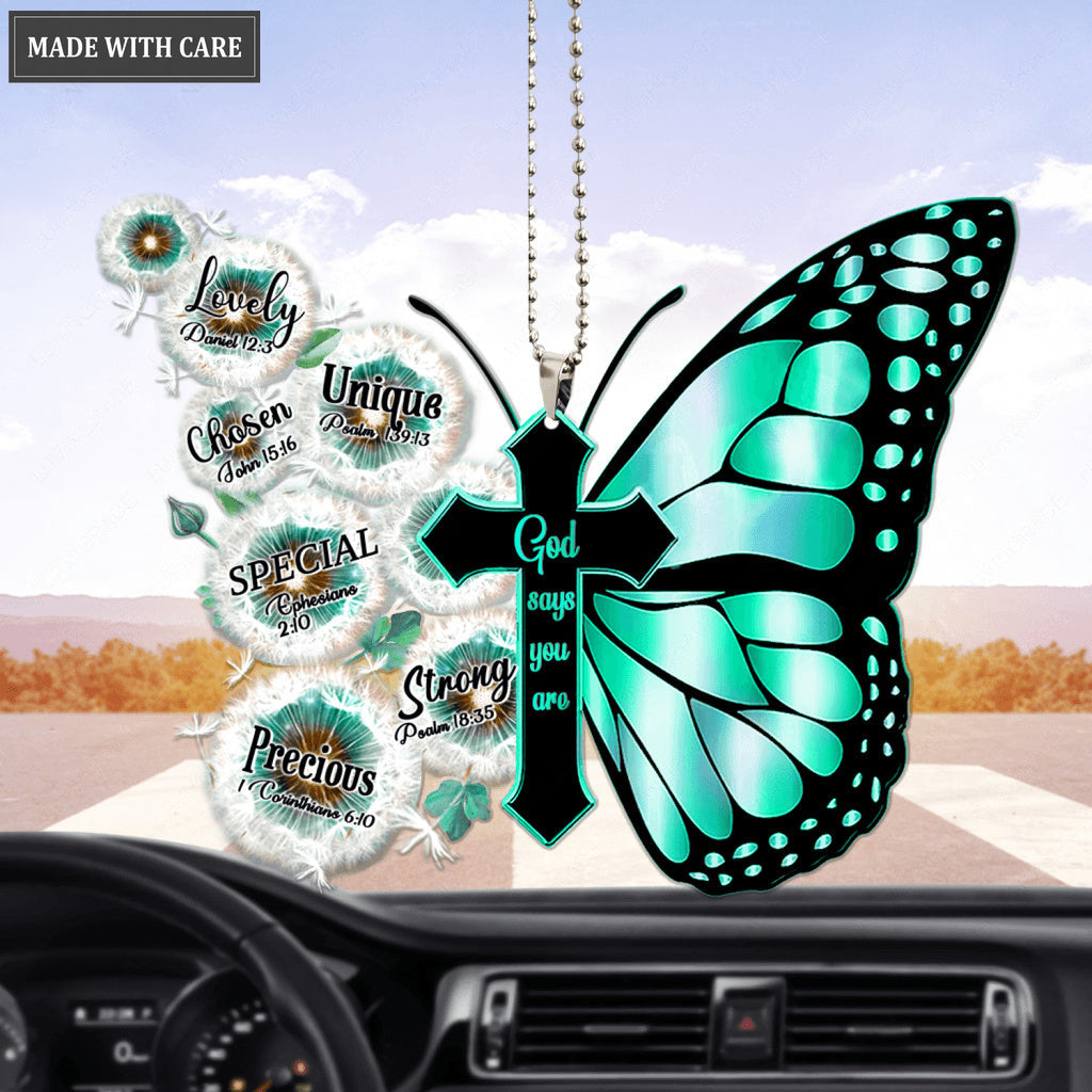 Half Dandelion Half Butterfly God Says You Are Ornament